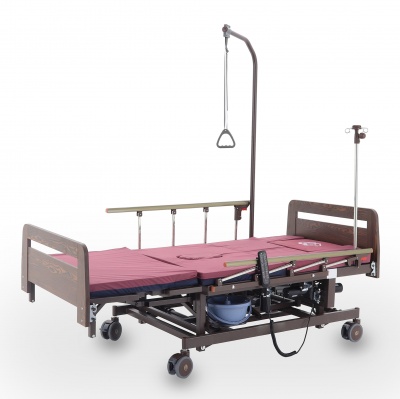 Кровать электрическая Med-Mos  DB-11А  (МЕ-6528H-04) ЛДСП Венге с  регулировкой высоты