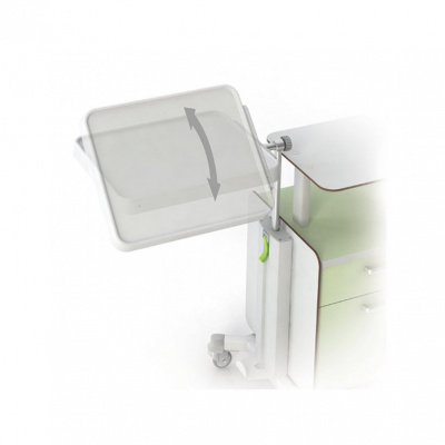  Тумбочка СН 300.00.04 (прикроватная с подъемно-поворотным столиком со столиком для аппаратуры)